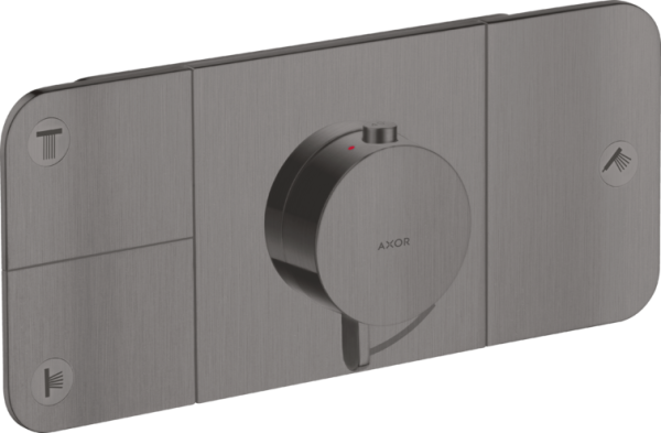 Термостат для 3 потребителей. Axor One. скрытого монтажа. шлифованный черный хром 45713340