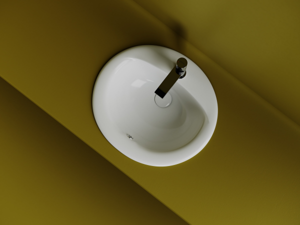 Раковина встраиваемая сверху Ceramicanova Звезда (Sun) овальная с переливом 515x455x200 мм цвет белый арт. CN6080