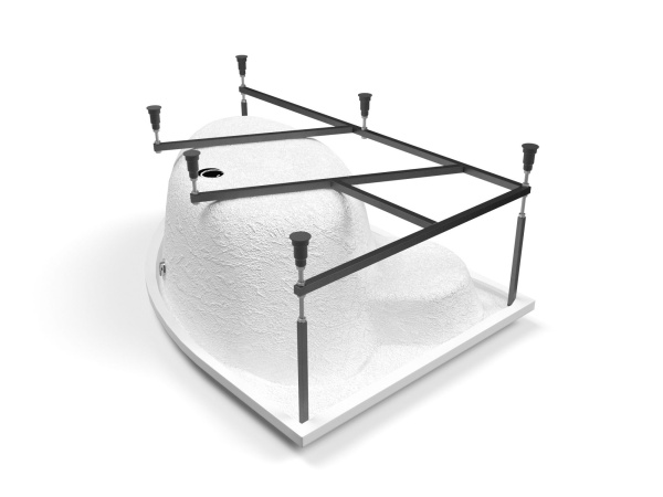 Акриловая ванна с фронтальной панелью и каркасом Cersanit KALIOPE 170x110 правая 63444 + 63364 + K-RW-KALIOPE*170n