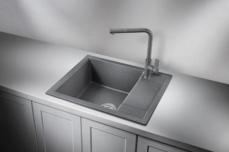 Мойка для кухни Granula 6002 графит, 60х50 см, прямоугольная