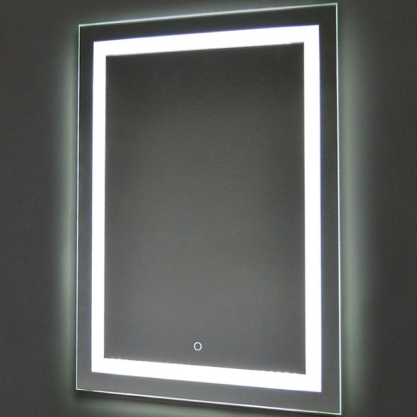 Зеркало Silver Mirrors Riga 600x800 ФР-00001484 со встроенным светильником, сенсорный выключатель, подогрев