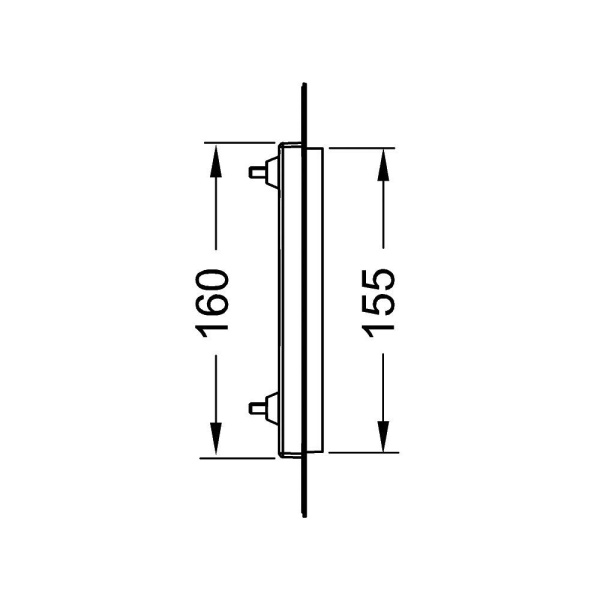 Монтажная рамка TECE TECEloop для установки стеклянных панелей TECEloop или TECEsquare на уровне стены Черный 9240647