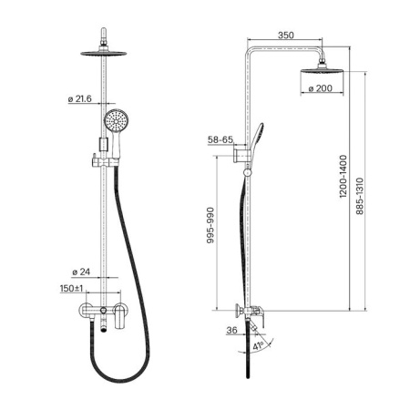 Душевой гарнитур IDDIS Chip CHISB1Fi06