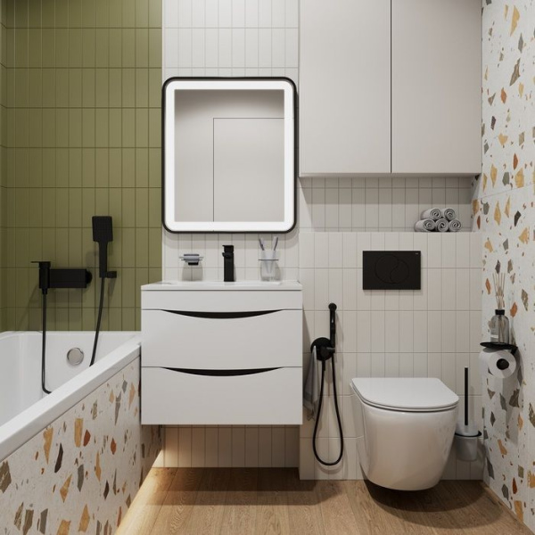 Клавиша смыва Iddis Unifix, черная UNI02MBi77