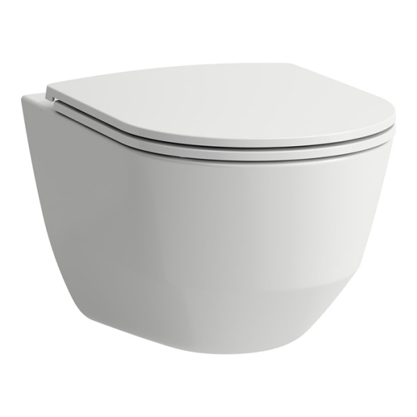 Laufen Pack Pro Комплект: унитаз подвесной 36x53см, безободковый, сиденье Slim с микролифтом, цвет: белый глянец Z.RU93.1.046.5