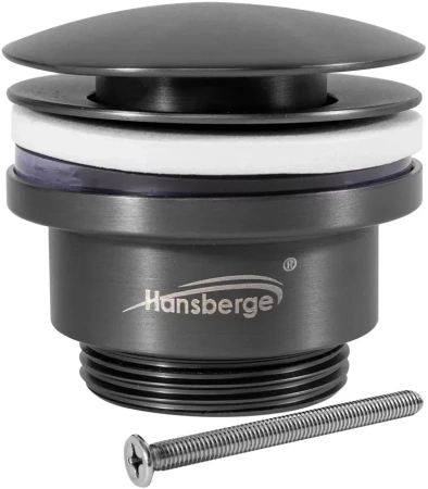Донный клапан для раковины Hansberge H107 Графит