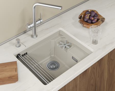 Мойка для кухни Granula Kitchen Space Rinzer 5505RU креман, 55х45 см, прямоугольная