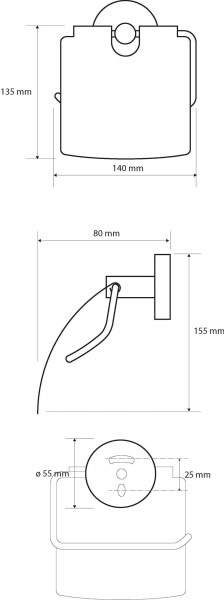 Держатель для туалетной бумаги Bemeta Amber 155112012 с крышкой