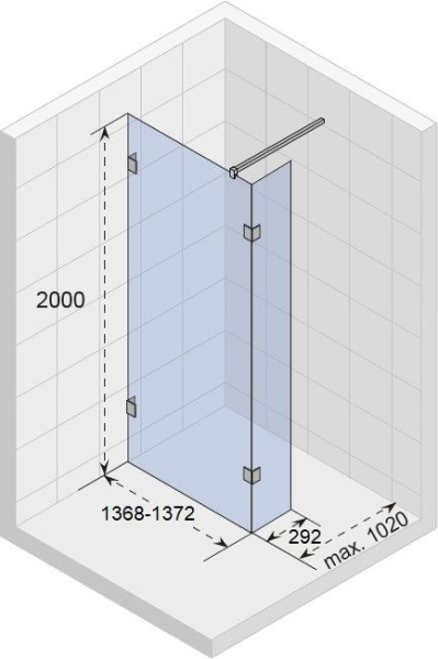 Душевая перегородка Riho SZ Scandic NXT X402 140 GX00782B0