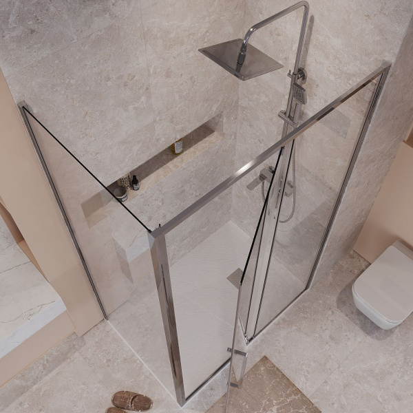 Душевое ограждение Niagara Nova NG-64-13A-A100-34 (130*100*195) прямоугольник, двери раздвижные