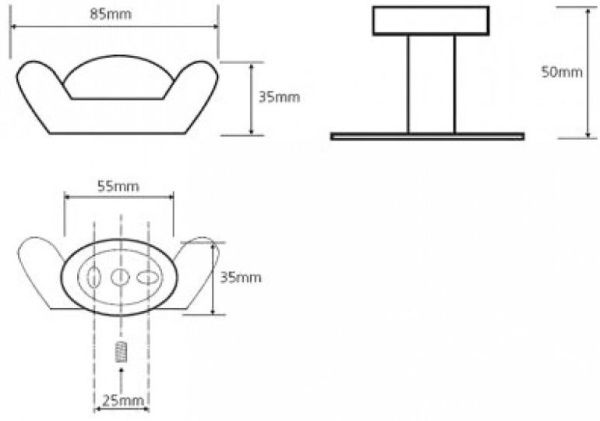 Крючок для полотенец Bemeta Oval 118406031