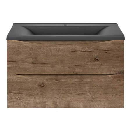 Тумба под раковину Vincea Mia 800 подвесная, 2 выкатных ящик soft close, V.Oak