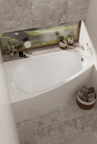 Акриловая ванна Alba Spa Baline ВАС013000Л100 асимметричная левая 150х90