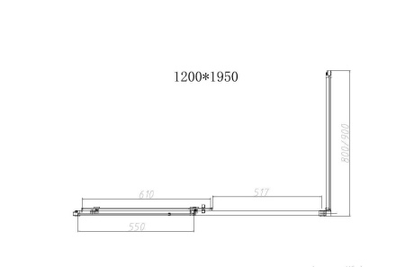 Душевой уголок Vincea Slim-N VSR-4SN9012CL, 1200*900, хром, стекло прозрачное