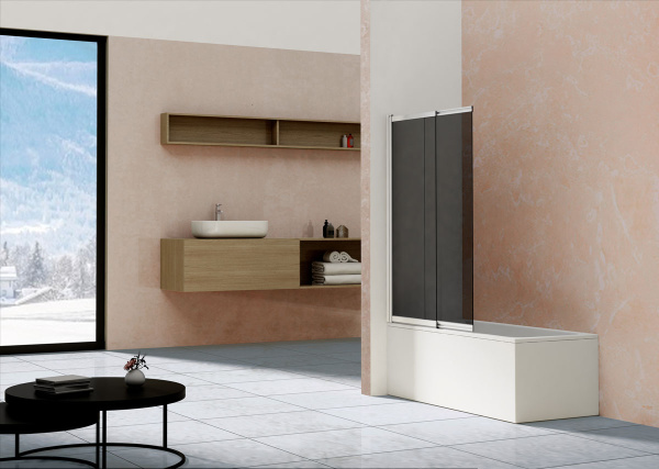 Душевая шторка на ванну Vincea VSB-1E100CG, 1000*1450, хром, стекло тонированное