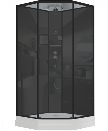 Душевая кабина Timo Premium ILMA  Black 709 90x90x222