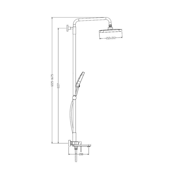 Душевая система Raglo R50.24.09, графит