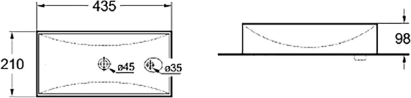 Раковина керамическая, накладная/подвесная SantiLine SL-2023L