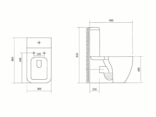 Унитаз-компакт Aquatek ЛИБРА безободковый AQ1263-00