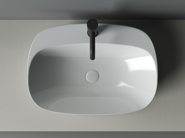 Умывальник Ceramicanova накладной прямоугольный пристенный Element 490x445x145мм