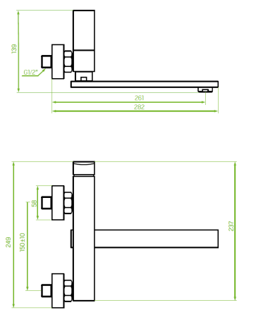 Смеситель для кухонной мойки Laveo Kvadrato BLQ_780V черный