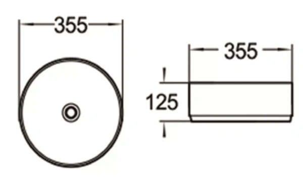 Раковина керамическая (накладная)  SantiLine SL-1037