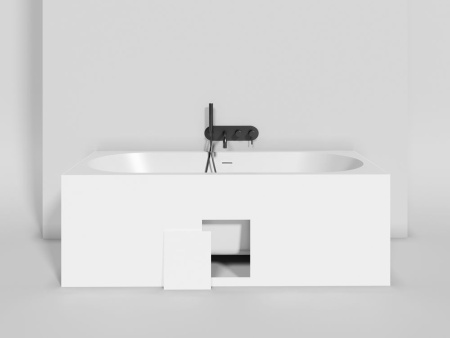 Ванна встраиваемая Salini ORNELLA AXIS 180x80 покраска по RAL полностью, S-Sense, глянцевый 103511GF