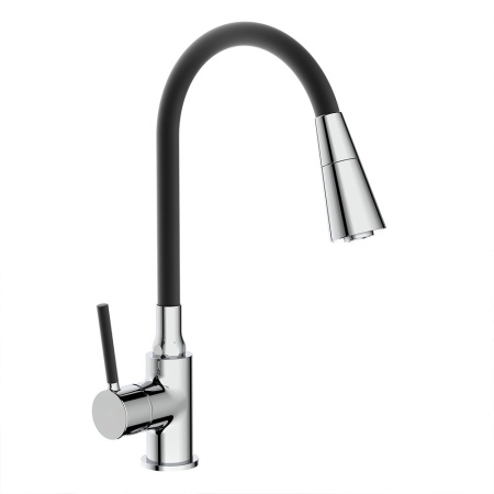 Смеситель для кухни с гибким изливом и режимом душ FRAP F4044, хром