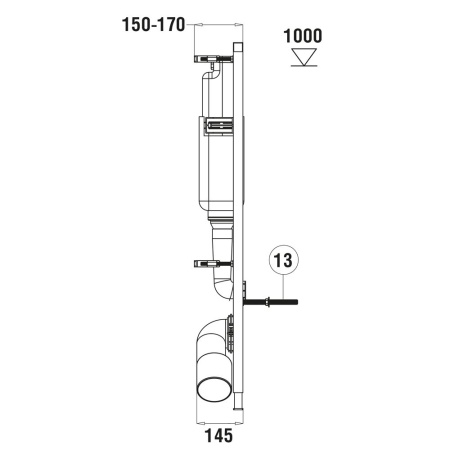 Унитаз с инсталляцией WeltWasser MARBERG 410 + BAARBACH 004 GL-WT + MAR 410 SE