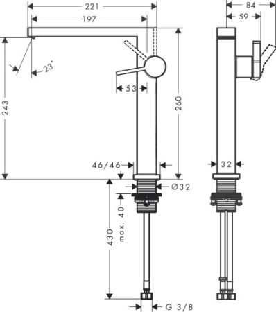 Смеситель для раковины Hansgrohe Tecturis E CoolStart EcoSmart 73070700 матовый белый 73070700