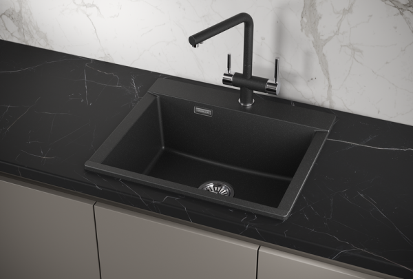 Мойка для кухни Granula Estetica 5804 черный, 58х50 см, прямоугольная