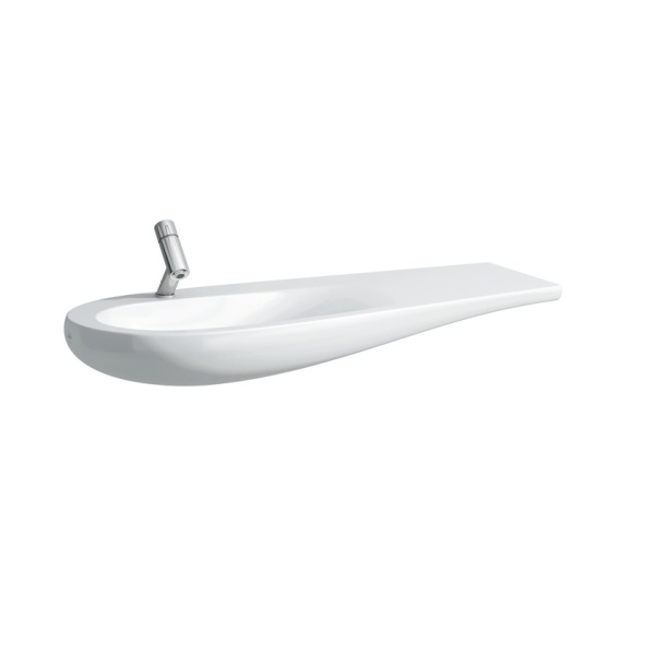 Подвесная раковина Ilbagnoalessi one 120х50х16,5 см, 1 отверстие для смесителя, столешница справа, c покрытием lcc, санфарфор, с отв. под смеситель 8.1497.3.400.104.1