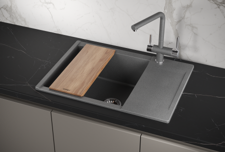 Мойка для кухни Granula Estetica 7003 графит, 70х50 см, прямоугольная