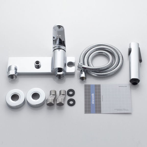 Гигиенический душ со смесителем Shevanik S6805T-1, оружейная сталь