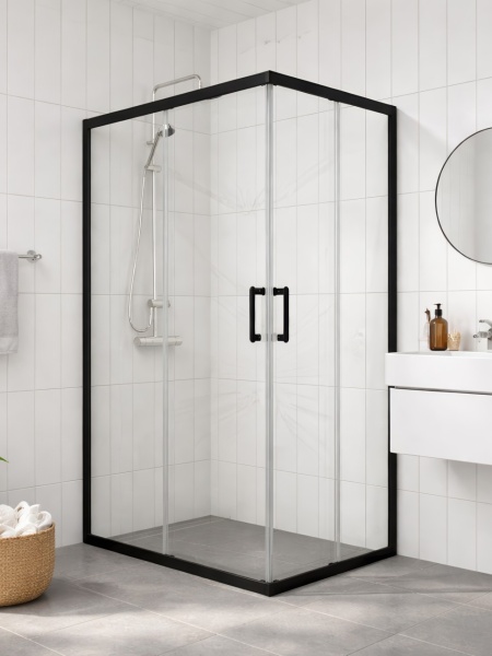 Душевая ширма Triton pro Фикс-Блэк 120х90