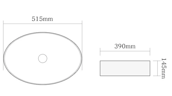 Раковина керамическая (накладная)  SantiLine SL-1104MB