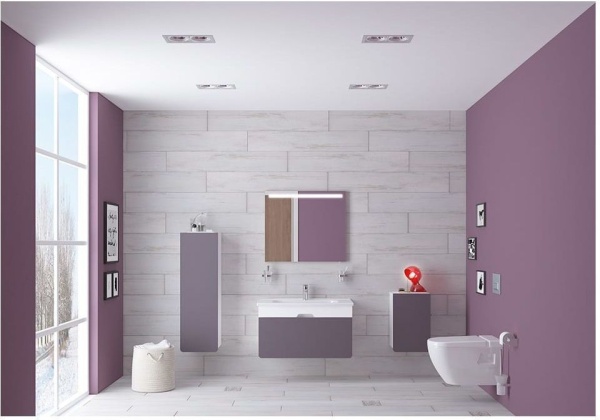 Тумба под раковину VitrA D-Light 70 58133 белый/фиолетовый