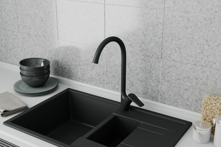 Смеситель для кухни RUSH Nevis NE1735-22Black черный