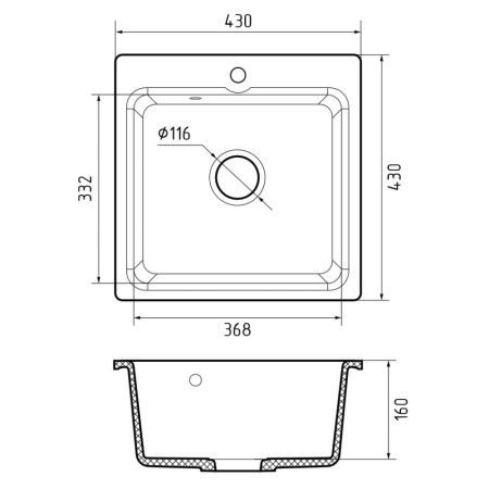 Кухонная мойка Reflexion Base RX0743WH, белый