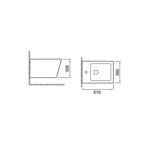 Биде подвесное Vincea VB1-12, цвет белый