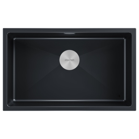 Мойка LUMI 74UNI, IT-GRANIT, LU74-BLM, черный, 740х460, Paulmark