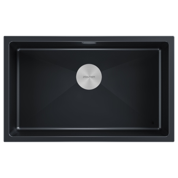 Мойка LUMI 74UNI, IT-GRANIT, LU74-BLM, черный, 740х460, Paulmark