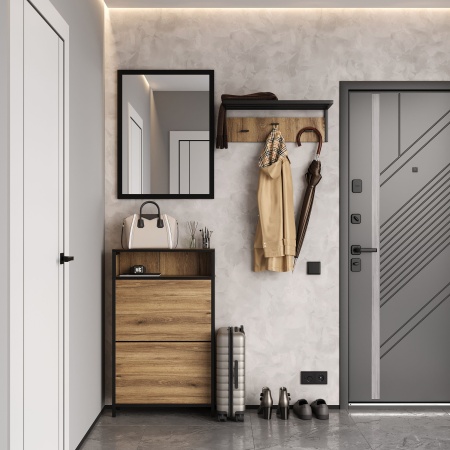 Зеркало STWORKI Брамминг 60х80, черное