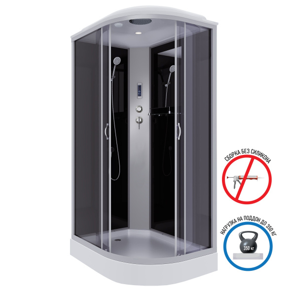 Душевая кабина Niagara Classic NG-3512-14LP 120х80х215, низкий поддон 13 см, стекло тонированное