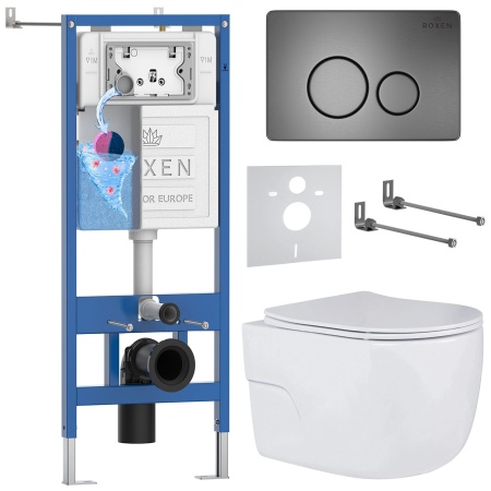Комплект 6 в 1 RoxenBath StounFix Dual Fresh 627320 (состоит из: 710200, Steel 420260G, 530155-01)