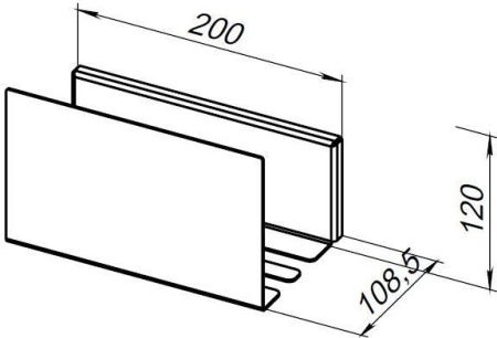 Полка Aquanet Магнум 20x120 черная матовая