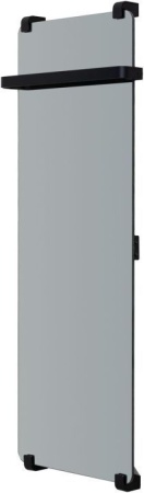 Полотенцесушитель электрический Allen Brau Infinity 120x44 с рейлингом и креплением, черный браш