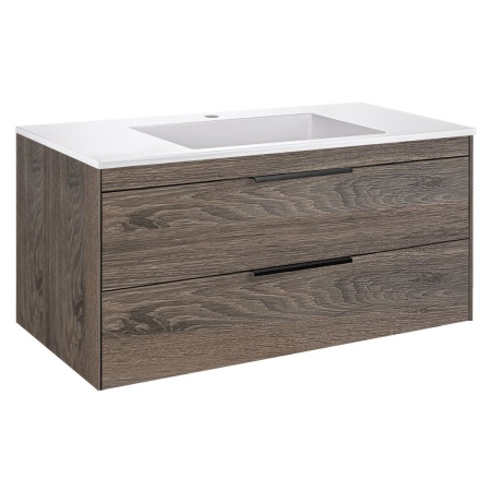 Тумба под раковину Vincea Chiara 2D 1000 подвесная, 2 выкатных ящика soft-close, R.Oak