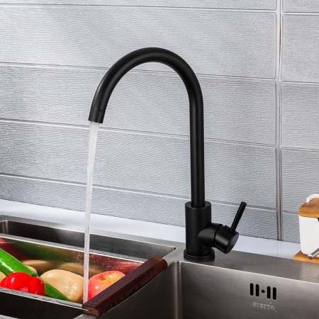 Смеситель для кухни FRAP F40899-4, черный