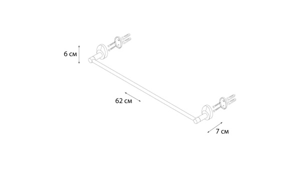 Полотенцедержатель трубчатый Fixsen Europa FX-21801 60 см